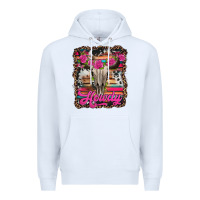 White howdy valentine's day bull skull Premium Hoodie - Jasminsmagicworld