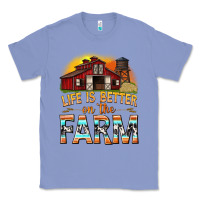Colony Blue life is better on the farm with barn Classic Tee - texasbilliewilder