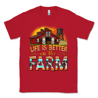 Red life is better on the farm with barn Classic Tee - texasbilliewilder