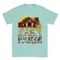 Seafoam life is better on the farm with barn Classic Tee - texasbilliewilder