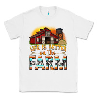 White life is better on the farm with barn Classic Tee - texasbilliewilder