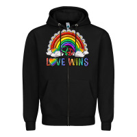 Black love wins with daisy and heart Zipper Hoodie - texasbilliewilder