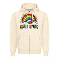 Love Wins With Daisy And Heart Zipper Hoodie | Teevron