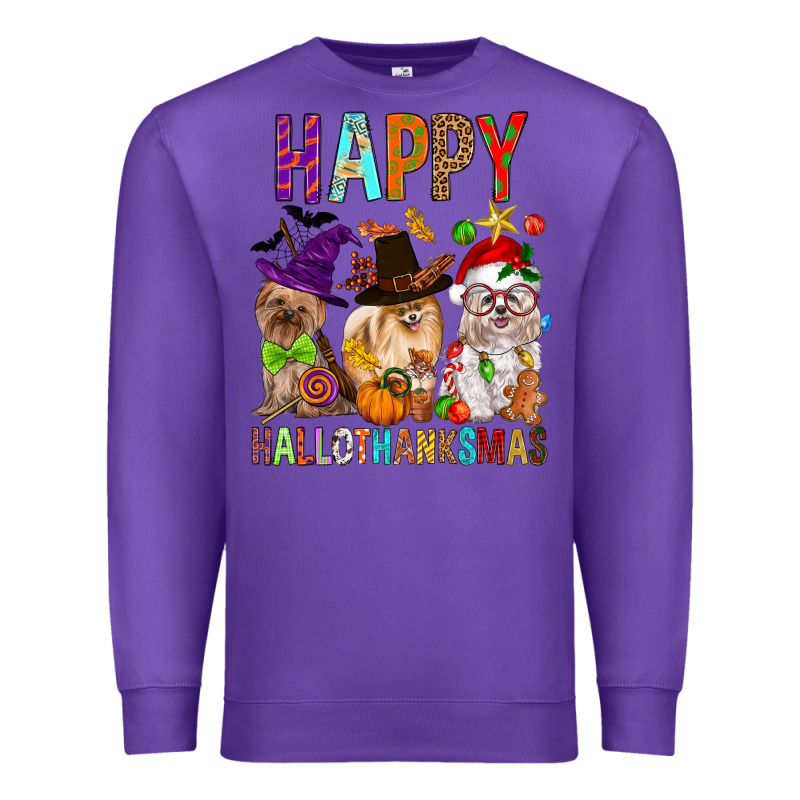 Happy Hallothankmas Dog Premium Sweatshirt by FaDigitalArtStudio | Teevron