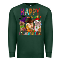 Sports Green Happy hallothankmas dog Premium Sweatshirt - FaDigitalArtStudio