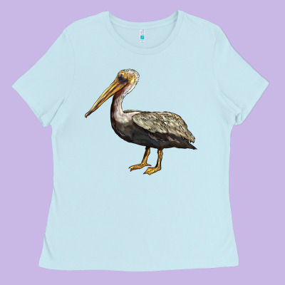 Louisiana State Bird Pelican Ladies Tee Designed By Barkaloodesign