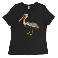 Black louisiana state bird pelican Ladies Tee - BarkalooDesign