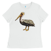 White louisiana state bird pelican Ladies Tee - BarkalooDesign