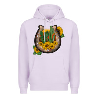 Lilac western horseshoe sunflower cactus Premium Hoodie - BarkalooDesign