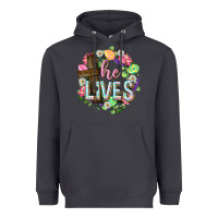 Smoke He lives Easter with flowers Heavyweight Hoodie - Neo Western