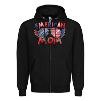 Black American mom Zipper Hoodie - Zillion Design Studio