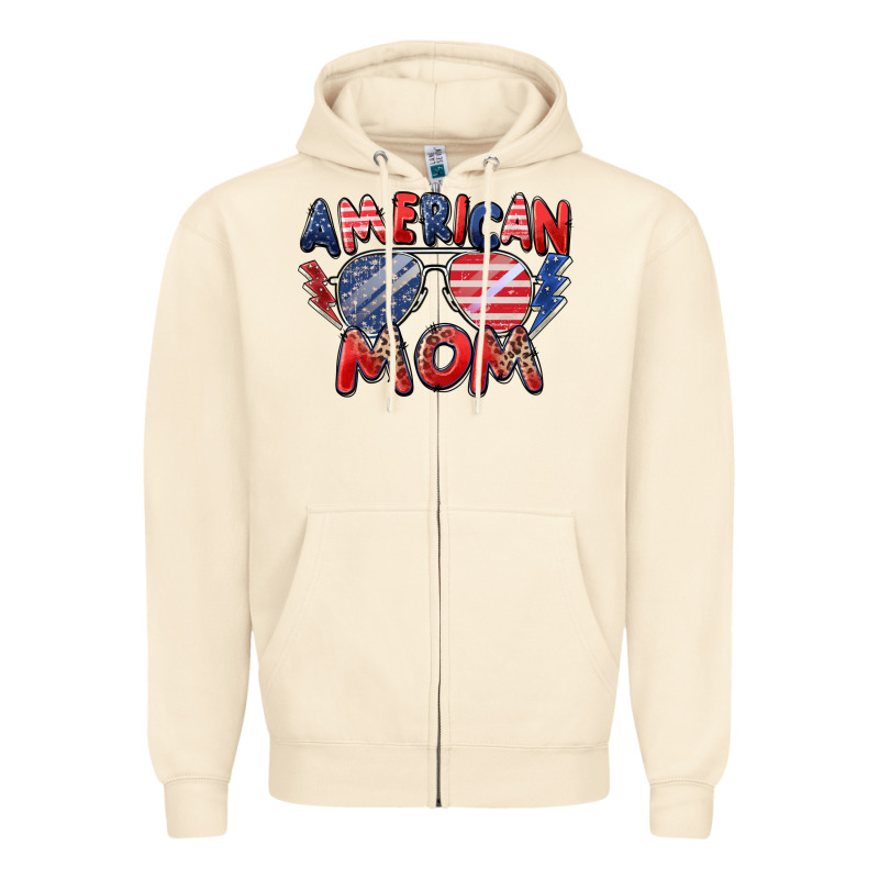 American Mom Zipper Hoodie by Zillion Design Studio | Teevron