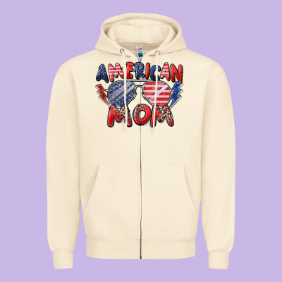 Zipper Hoodie American mom