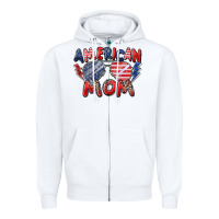 White American mom Zipper Hoodie - Zillion Design Studio