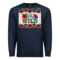 Navy stay wild Premium Sweatshirt - HRA Design Shop