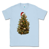 Dusty Blue Skeleton merry christmas tree Classic Tee - RanaPortraitStore