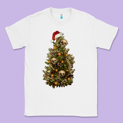 Skeleton Merry Christmas Tree Classic Tee Designed By Ranaportraitstore