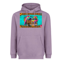 Lavender hippie van floral skinny metal can holder Heavyweight Hoodie - HRA Design Shop