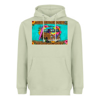 Matcha hippie van floral skinny metal can holder Heavyweight Hoodie - HRA Design Shop