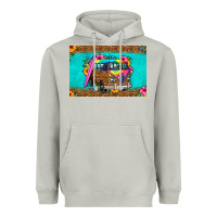 Moon Dust hippie van floral skinny metal can holder Heavyweight Hoodie - HRA Design Shop