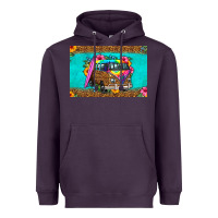 Plum hippie van floral skinny metal can holder Heavyweight Hoodie - HRA Design Shop