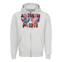 Dove Grey American mini Zipper Hoodie - Zillion Design Studio
