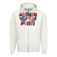 Oatmeal Heather American mini Zipper Hoodie - Zillion Design Studio