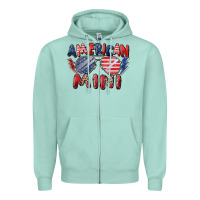 Seafoam American mini Zipper Hoodie - Zillion Design Studio