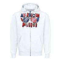 White American mini Zipper Hoodie - Zillion Design Studio
