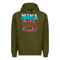 Army Green mama mom mommy bruh Premium Hoodie - AdoDesignShop