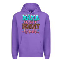 Purple mama mom mommy bruh Premium Hoodie - AdoDesignShop