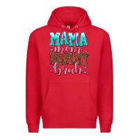 Red mama mom mommy bruh Premium Hoodie - AdoDesignShop