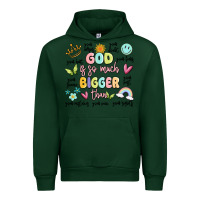 Forest Green god is so much bigger than malia Urban Hoodie - MaliasSmallBusiness