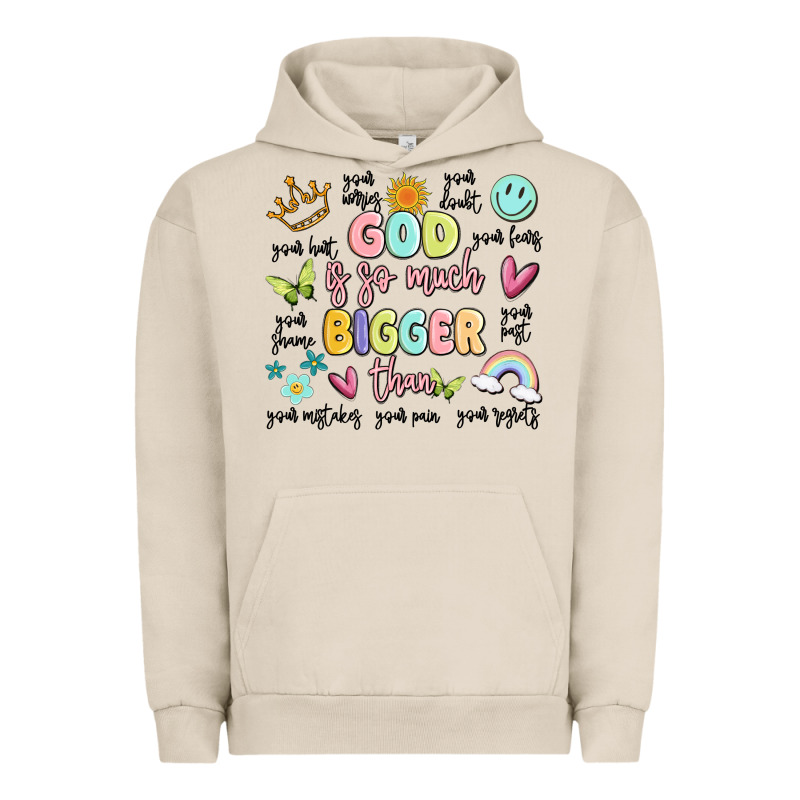 God Is So Much Bigger Than Malia Urban Hoodie by MaliasSmallBusiness | Teevron