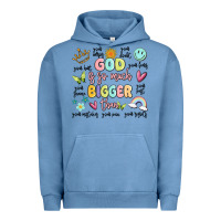 Pigment Pebble Blue god is so much bigger than malia Urban Hoodie - MaliasSmallBusiness