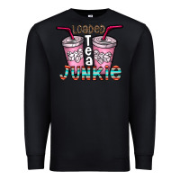 Black loaded tea junkie Premium Sweatshirt - CowhideDigitalArt