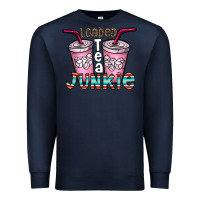 Navy loaded tea junkie Premium Sweatshirt - CowhideDigitalArt