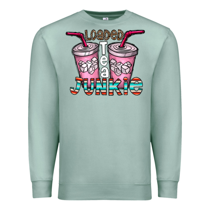Loaded Tea Junkie Premium Sweatshirt by CowhideDigitalArt | Teevron