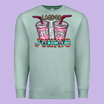 Loaded Tea Junkie Premium Sweatshirt Designed By Cowhidedigitalart