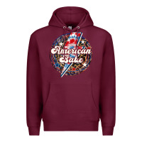 Burgundy Western American Babe Patriotic Premium Hoodie - LillyAllenDesigns