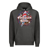 Charcoal Heather Western American Babe Patriotic Premium Hoodie - LillyAllenDesigns