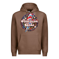 Chestnut Western American Babe Patriotic Premium Hoodie - LillyAllenDesigns