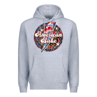 Heather Grey Western American Babe Patriotic Premium Hoodie - LillyAllenDesigns