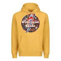 Mustard Western American Babe Patriotic Premium Hoodie - LillyAllenDesigns