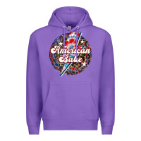 Purple Western American Babe Patriotic Premium Hoodie - LillyAllenDesigns