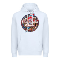 White Western American Babe Patriotic Premium Hoodie - LillyAllenDesigns