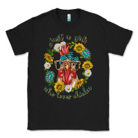 Black just a girl who loves chicken with sunflowers and gemstone Classic Tee - texasbilliewilder