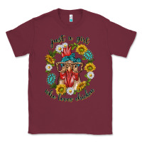 Burgundy just a girl who loves chicken with sunflowers and gemstone Classic Tee - texasbilliewilder