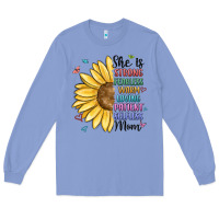 She Is Strong Fearless Warm Loving Mom Long Sleeve Tee | Teevron