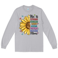 Moon Dust she is strong fearless warm loving mom Long Sleeve Tee - MaliasSmallBusiness